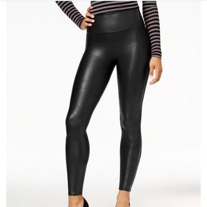 Spanx Faux Leather Tummy Control Leggings